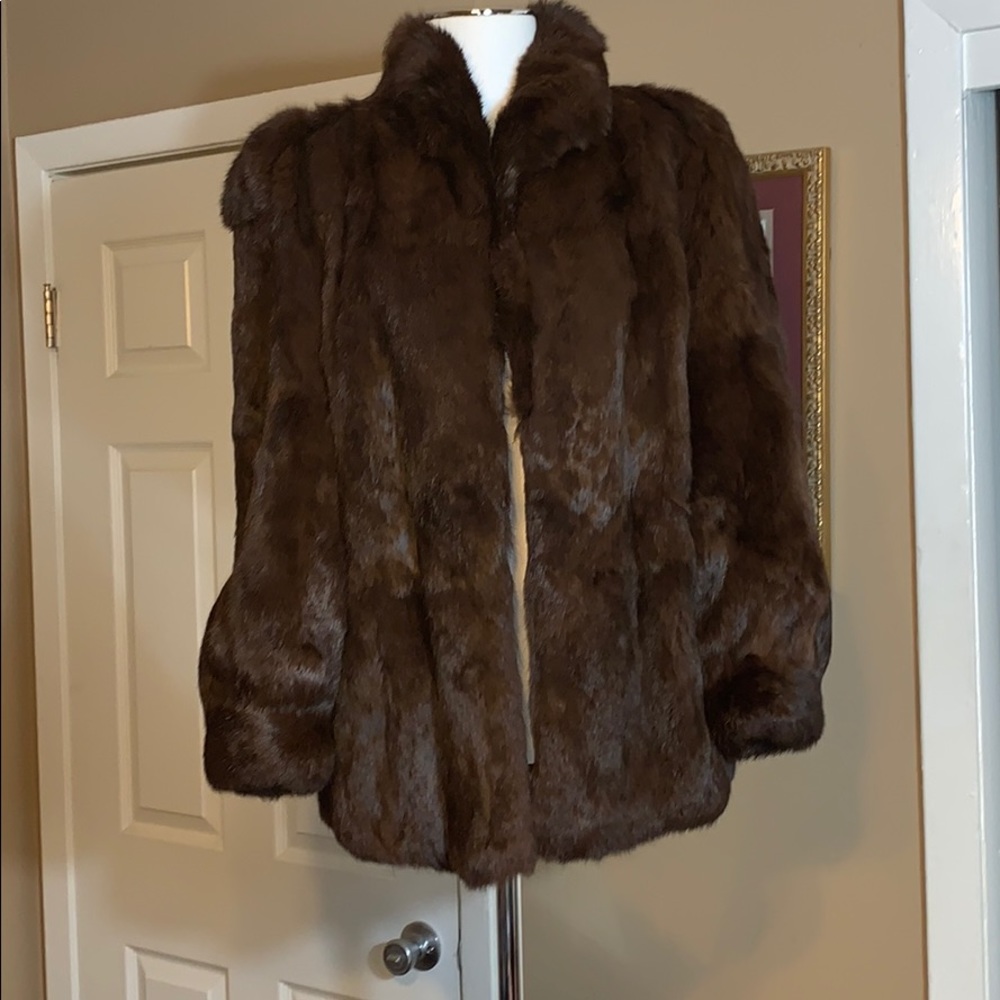 Natural rabbit fur jacket